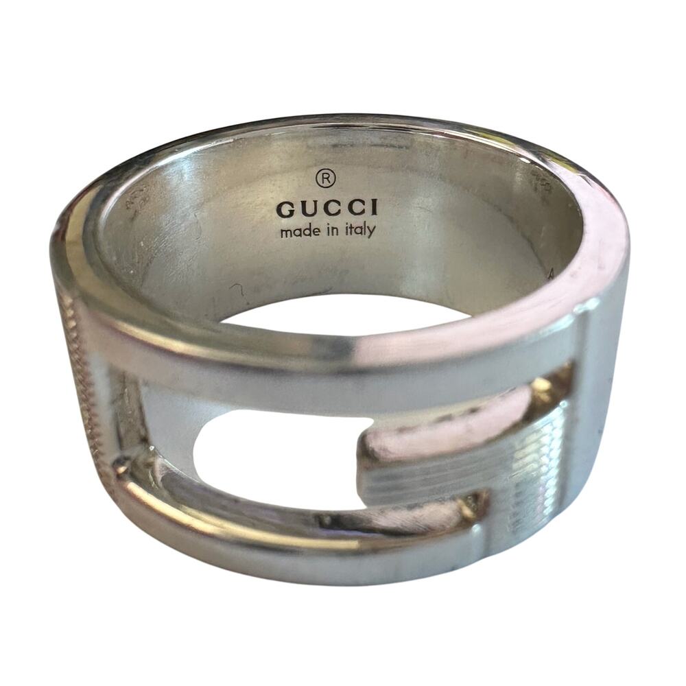 Gucci Abstract G Ring Sterling Silver - Size 4.75 - Picture 2 of 13